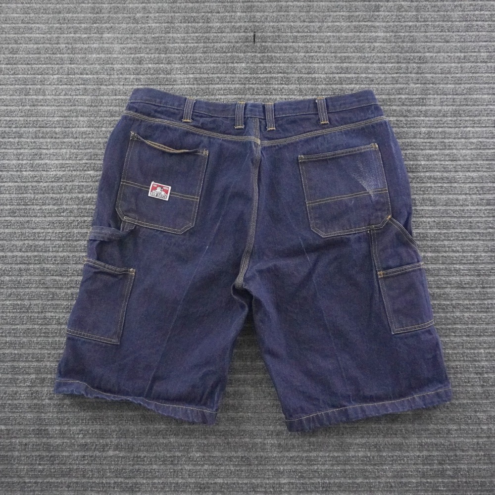 Ben Davis Carpenter Shorts Mens 42 Blue Denim Utility Workwear